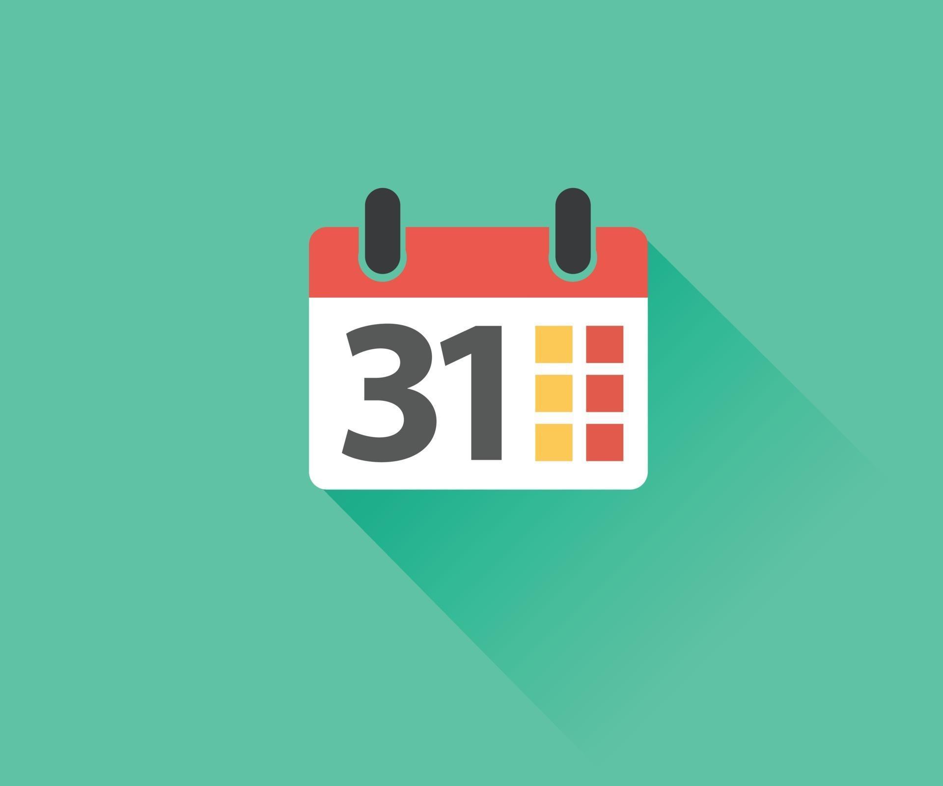 Calendar Icon Logo Flat Eps Vector Illustration 2290534 Vector Art At 