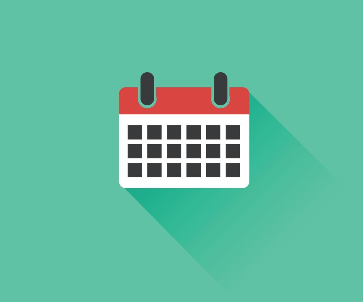 Calendar Icon, logo flat eps. Vector illustration