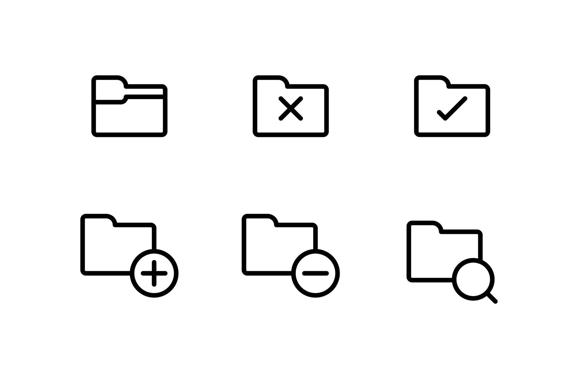 Computer folder icons vector collection 2290606 Vector Art at Vecteezy