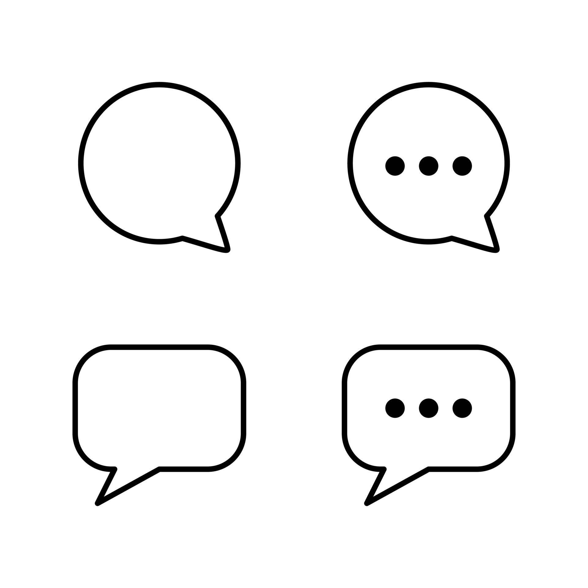 Chat Icons Sms Message Phone Text Symbols Set 2290613 Vector Art At