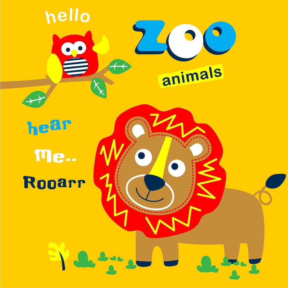 Animals at the zoo vector