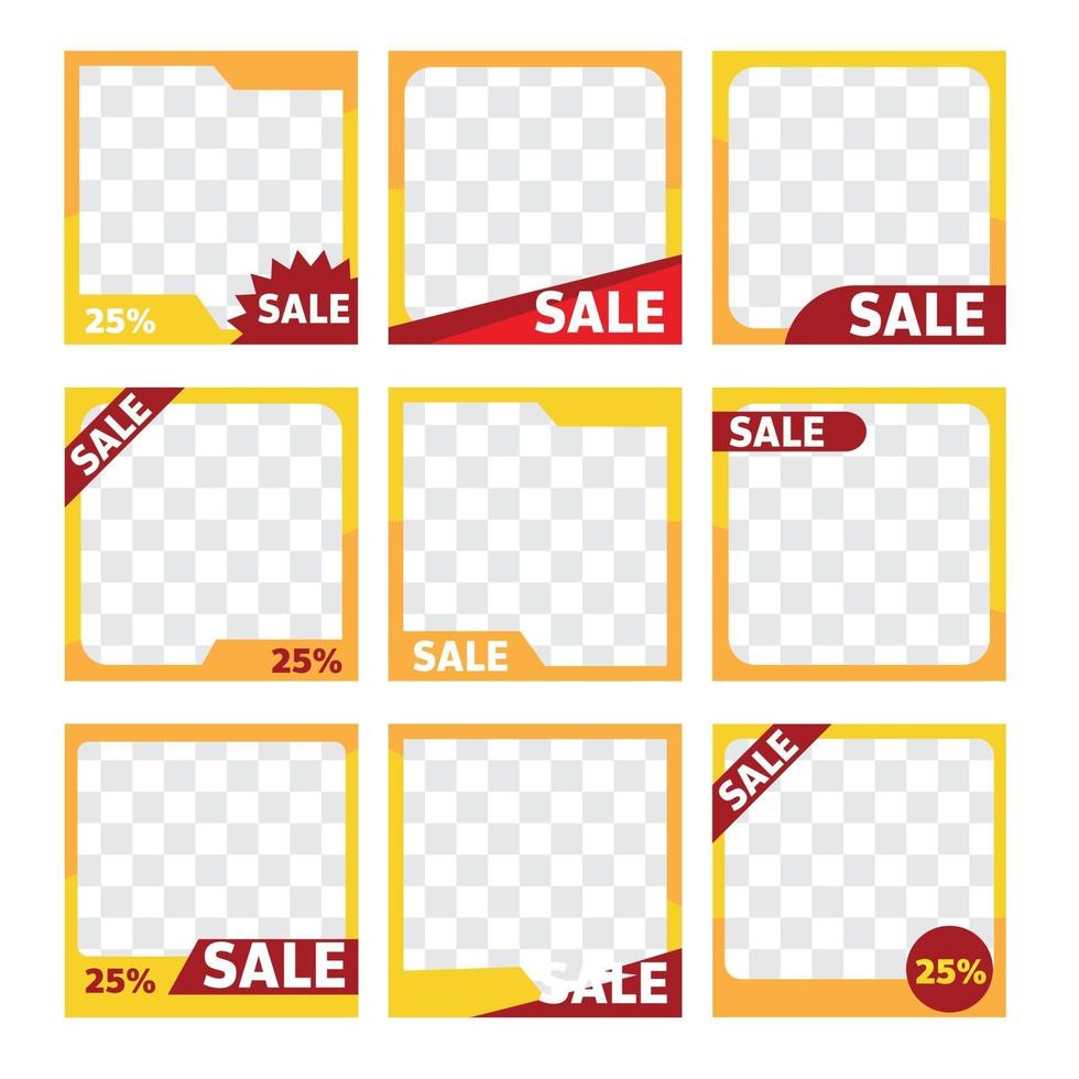 sale product frame promotion tag design for marketing vector