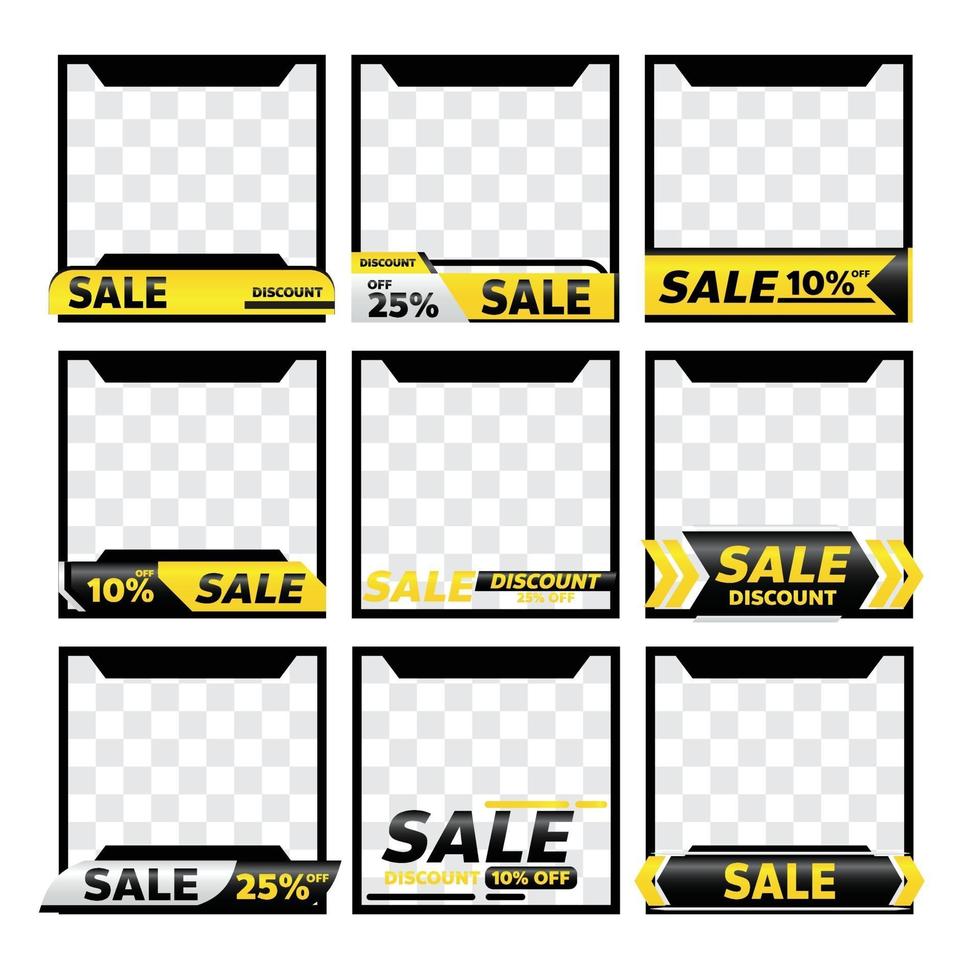 sale product frame promotion tag design for marketing vector