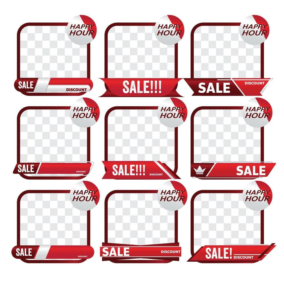 sale product frame promotion tag design for marketing vector