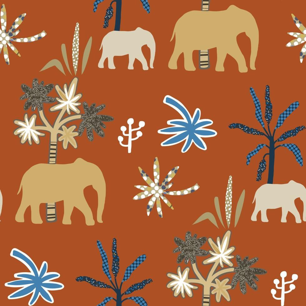 African seamless patterns. Vector illustration.