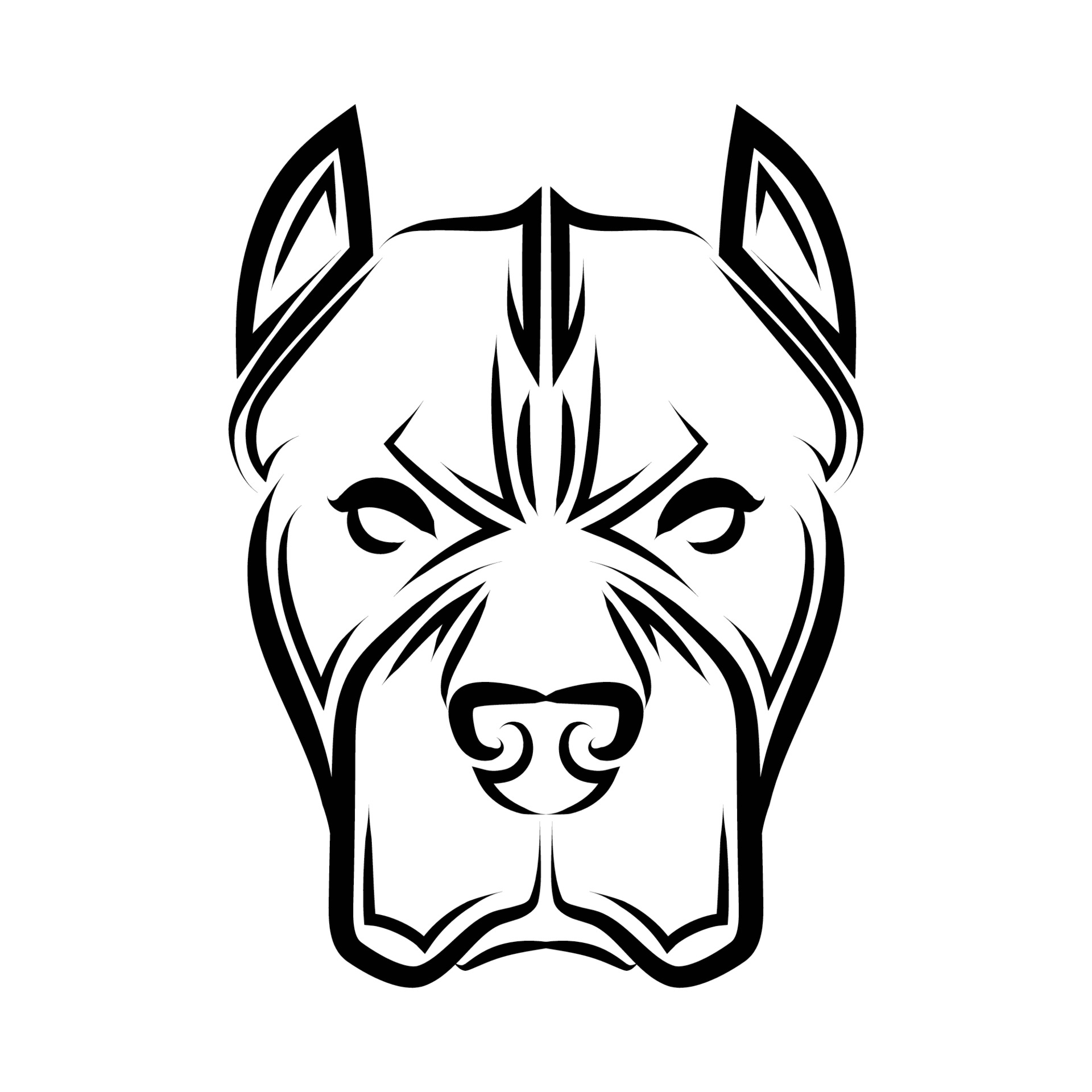 Pitbull Outline Vector Art Icons And Graphics For Free Download