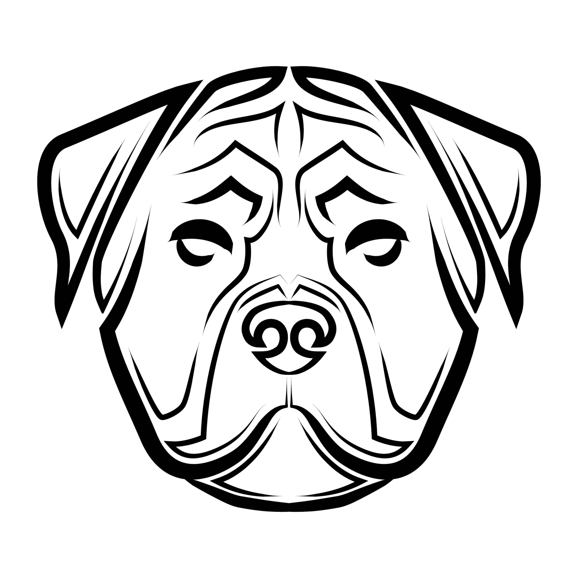 Rottweiler SVG Peeking Dog, Vector, DXF, PNG, Clipart Vector Graphic
