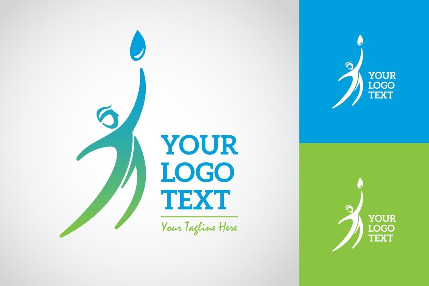 Man Reach Out A Water Drop vector