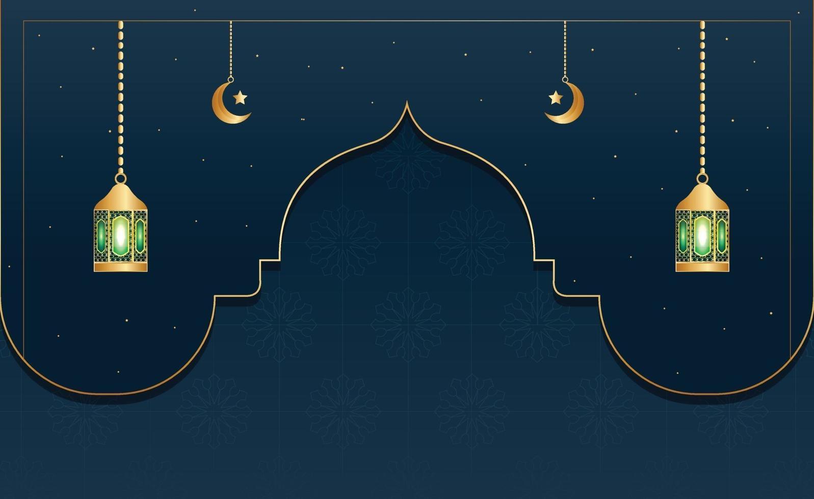 Islamic background or banner design vector