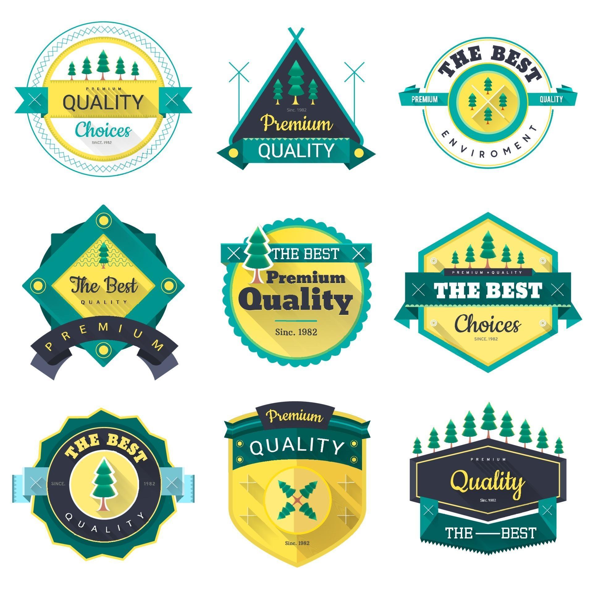 Badges Icon set 2291342 Vector Art at Vecteezy