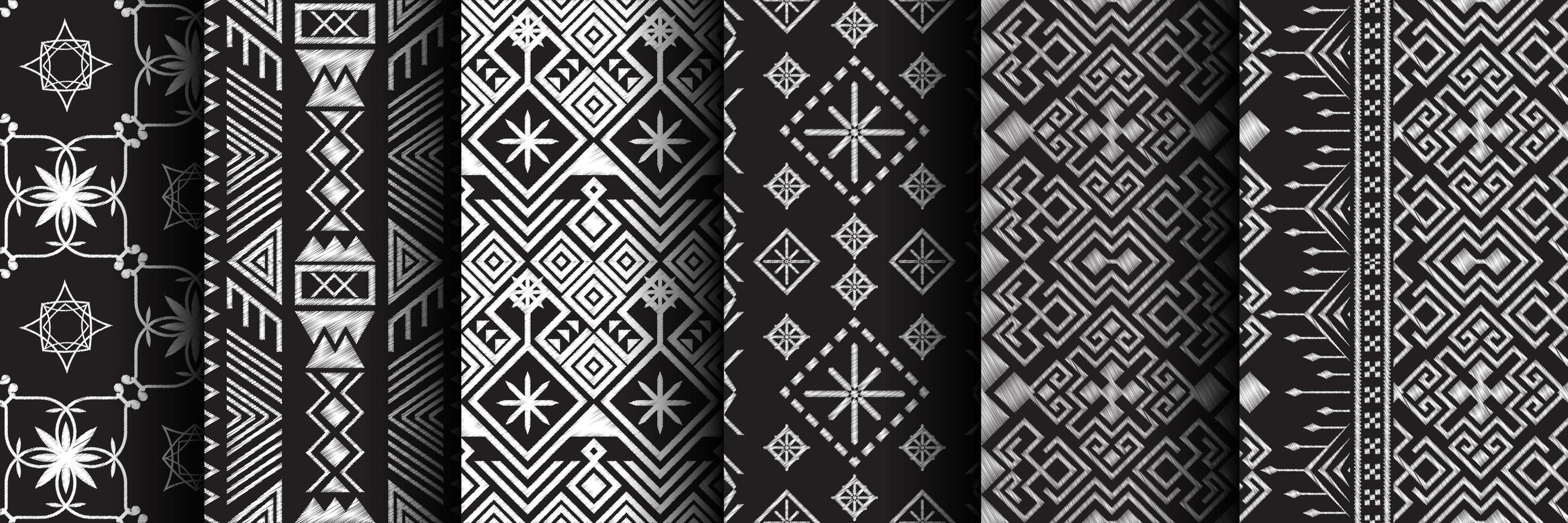 Pattern ethnic set vector