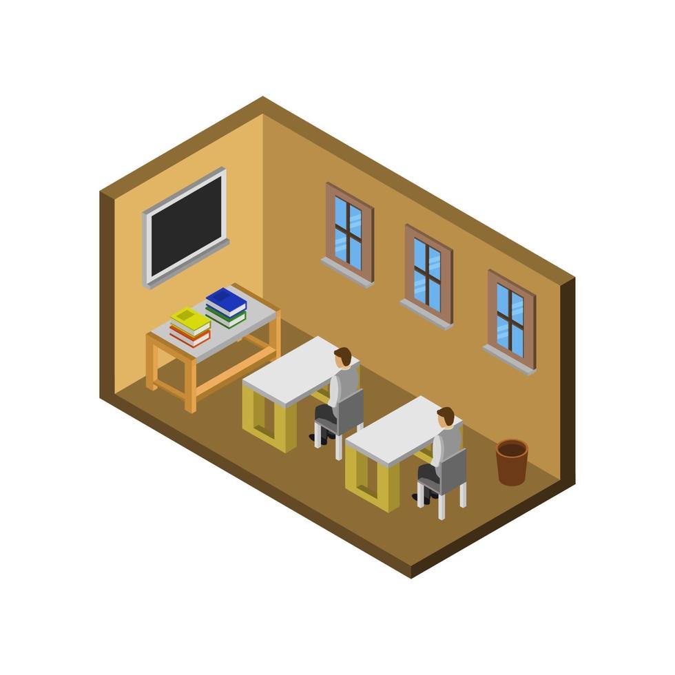 Isometric University Room vector