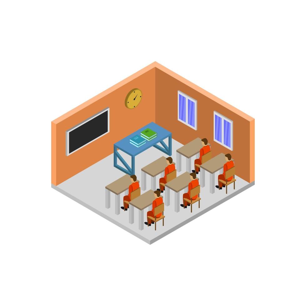 Isometric University Room vector