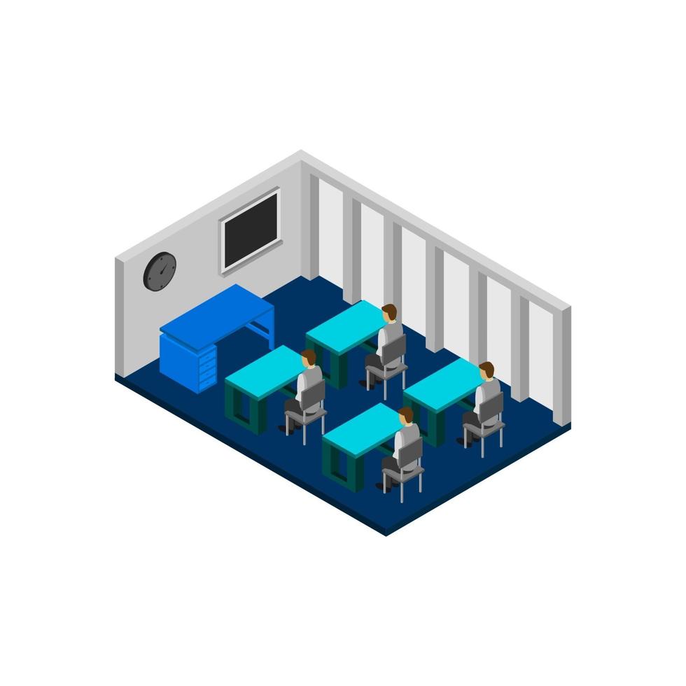 Isometric University Room vector