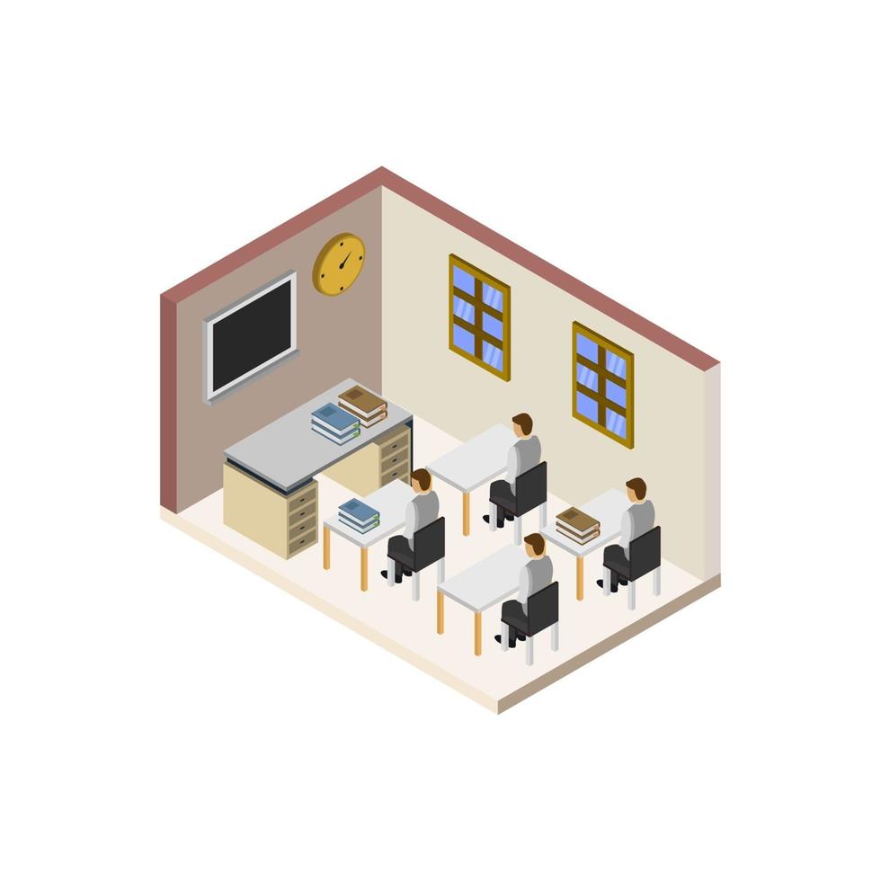 Isometric University Room vector