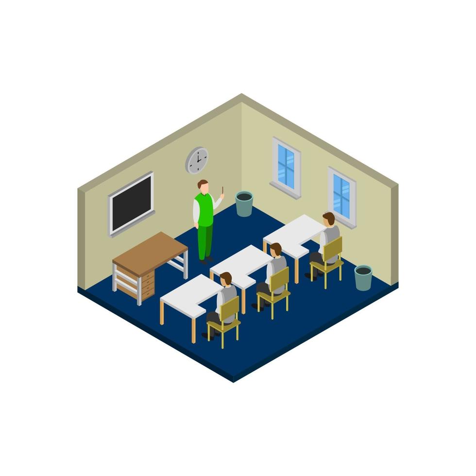 Isometric University Room vector