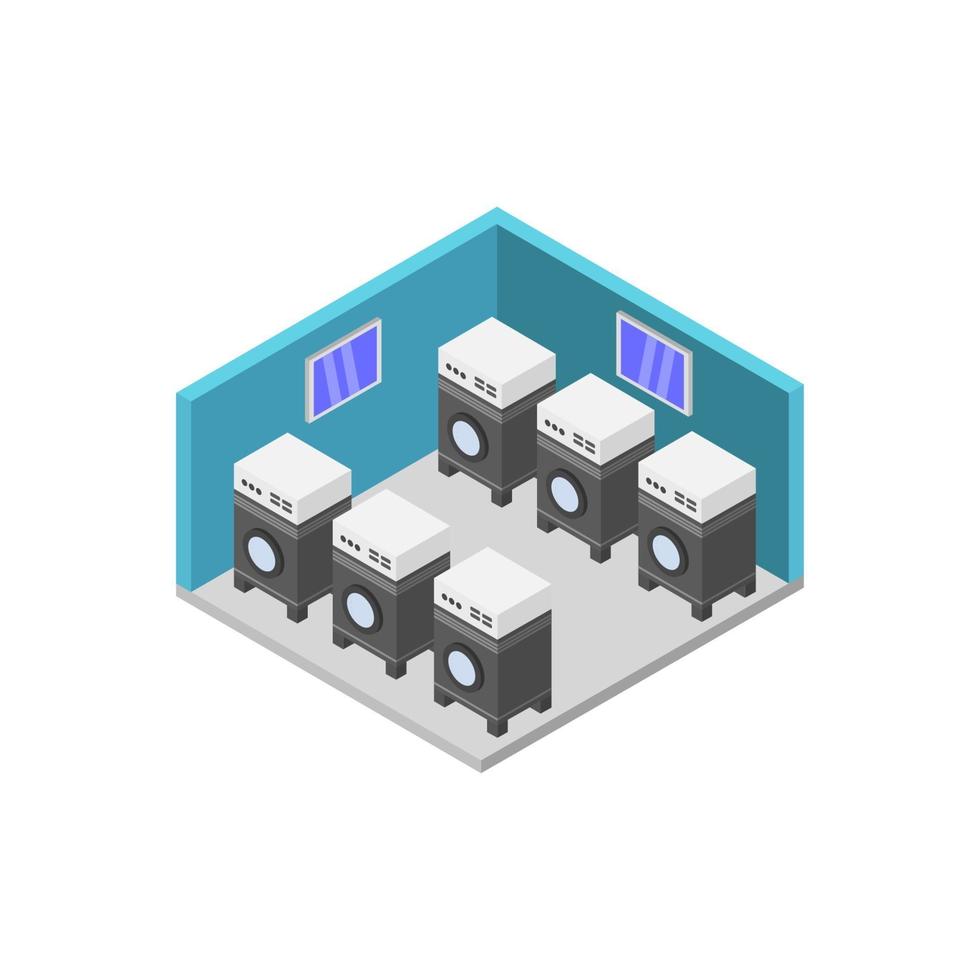 Isometric Laundry Room vector