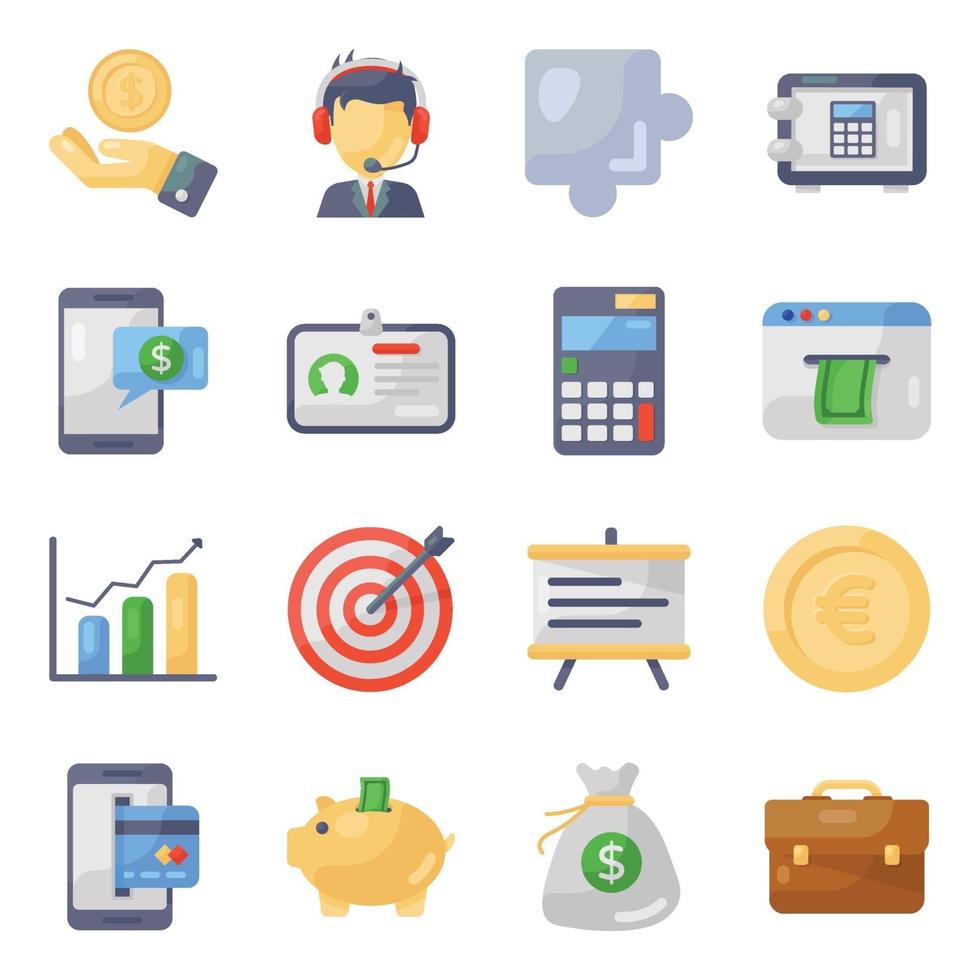 Banking and Finance Icon Set vector