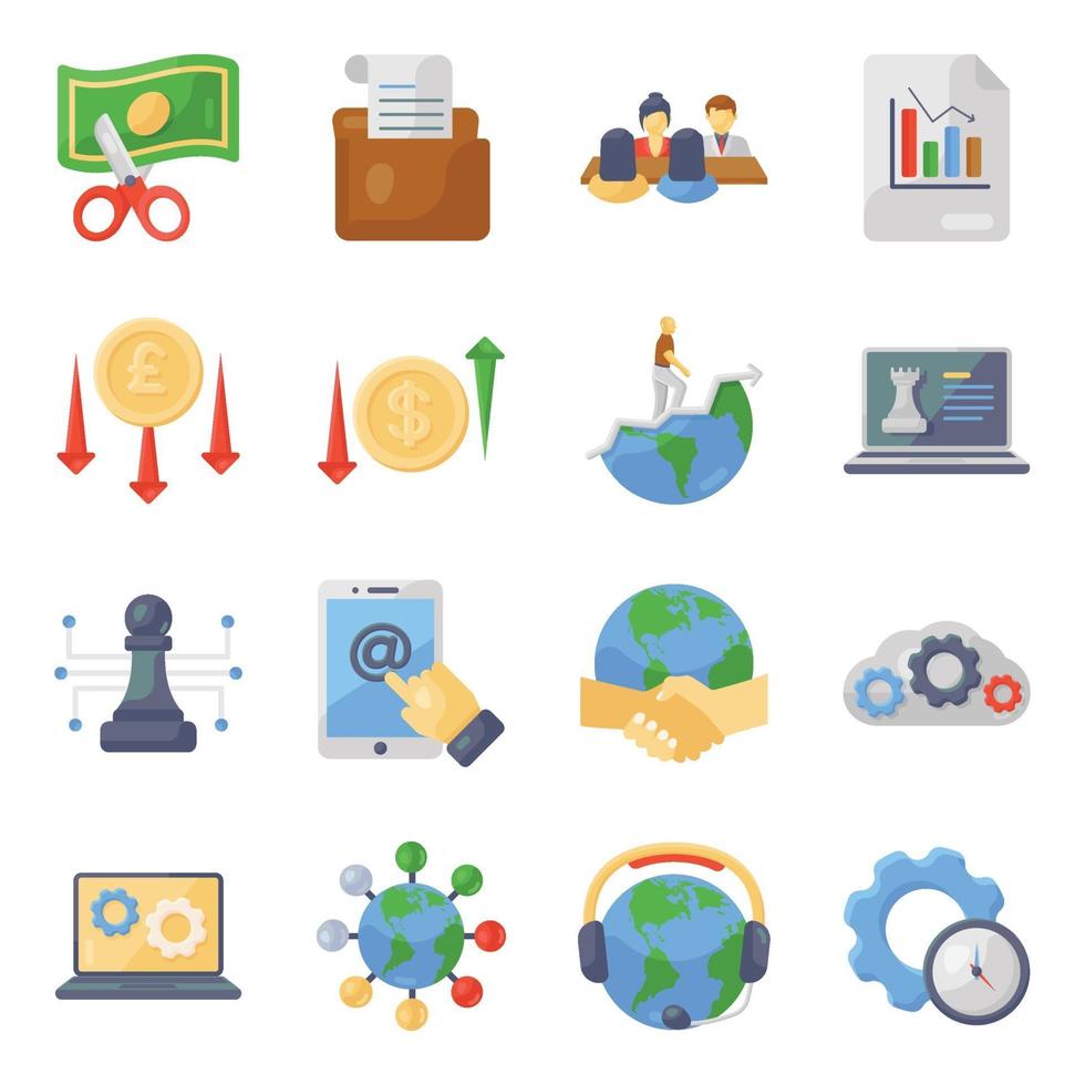 Business and Management Icon Set vector