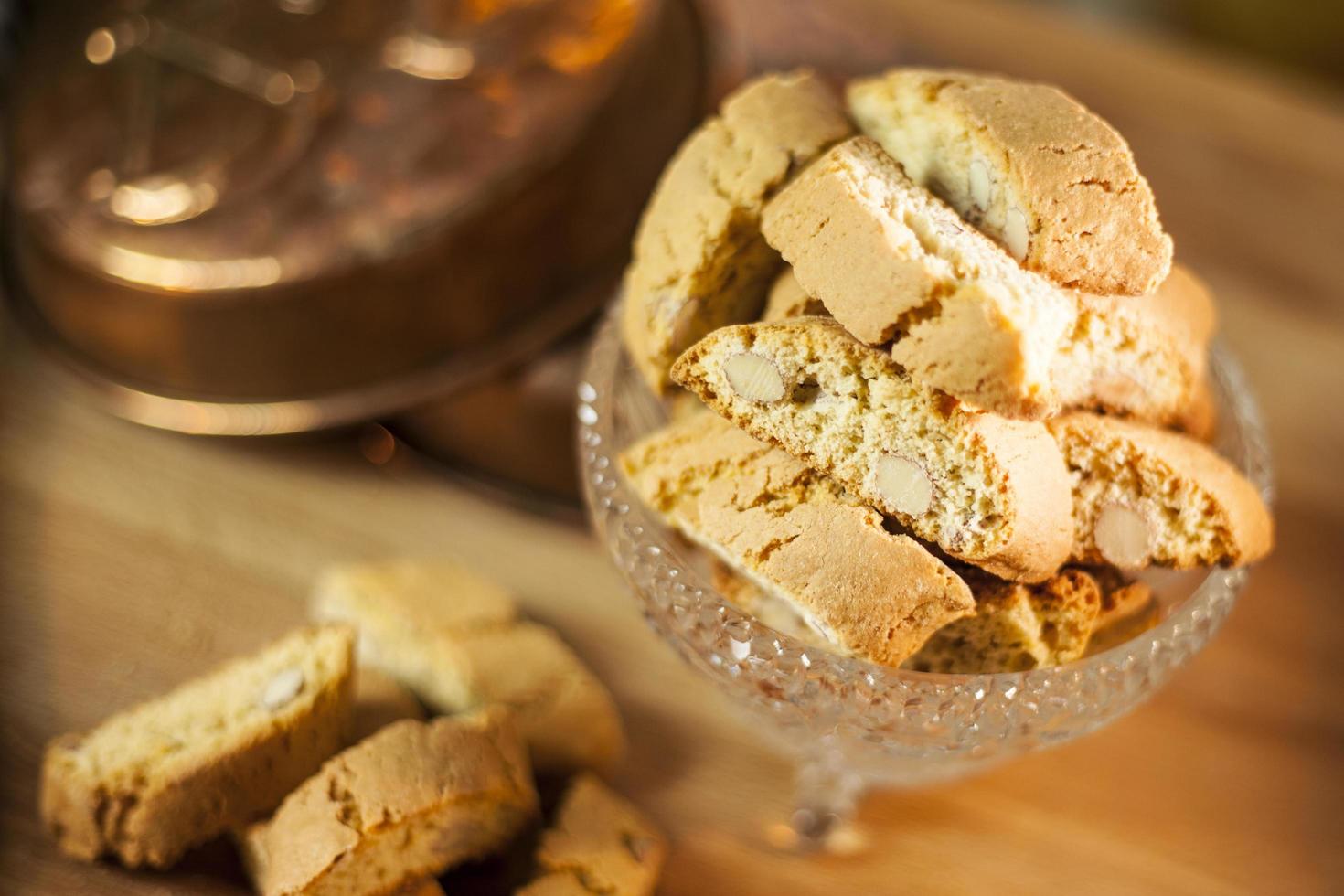 Biscotti in a glass photo