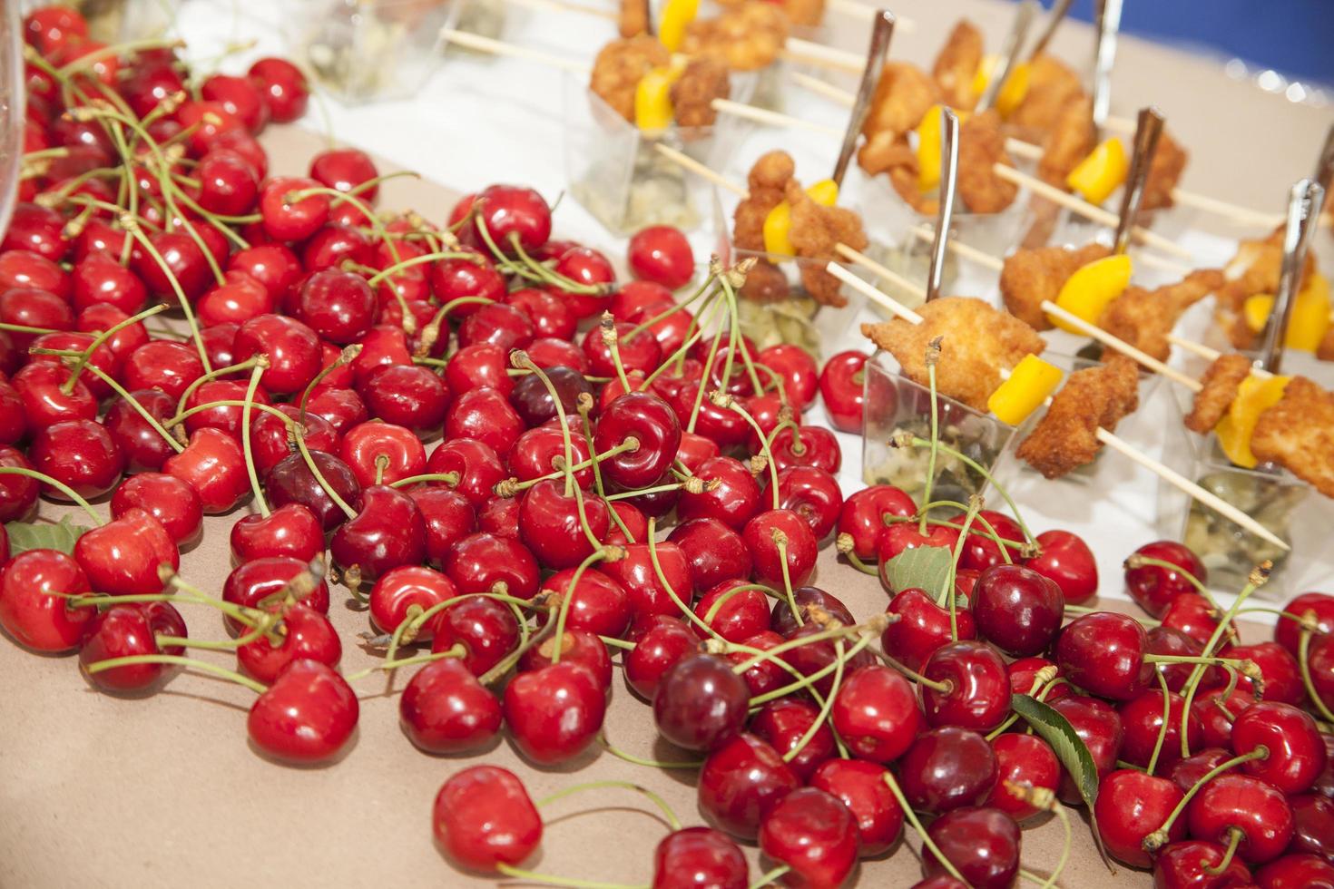 Group of cherries photo