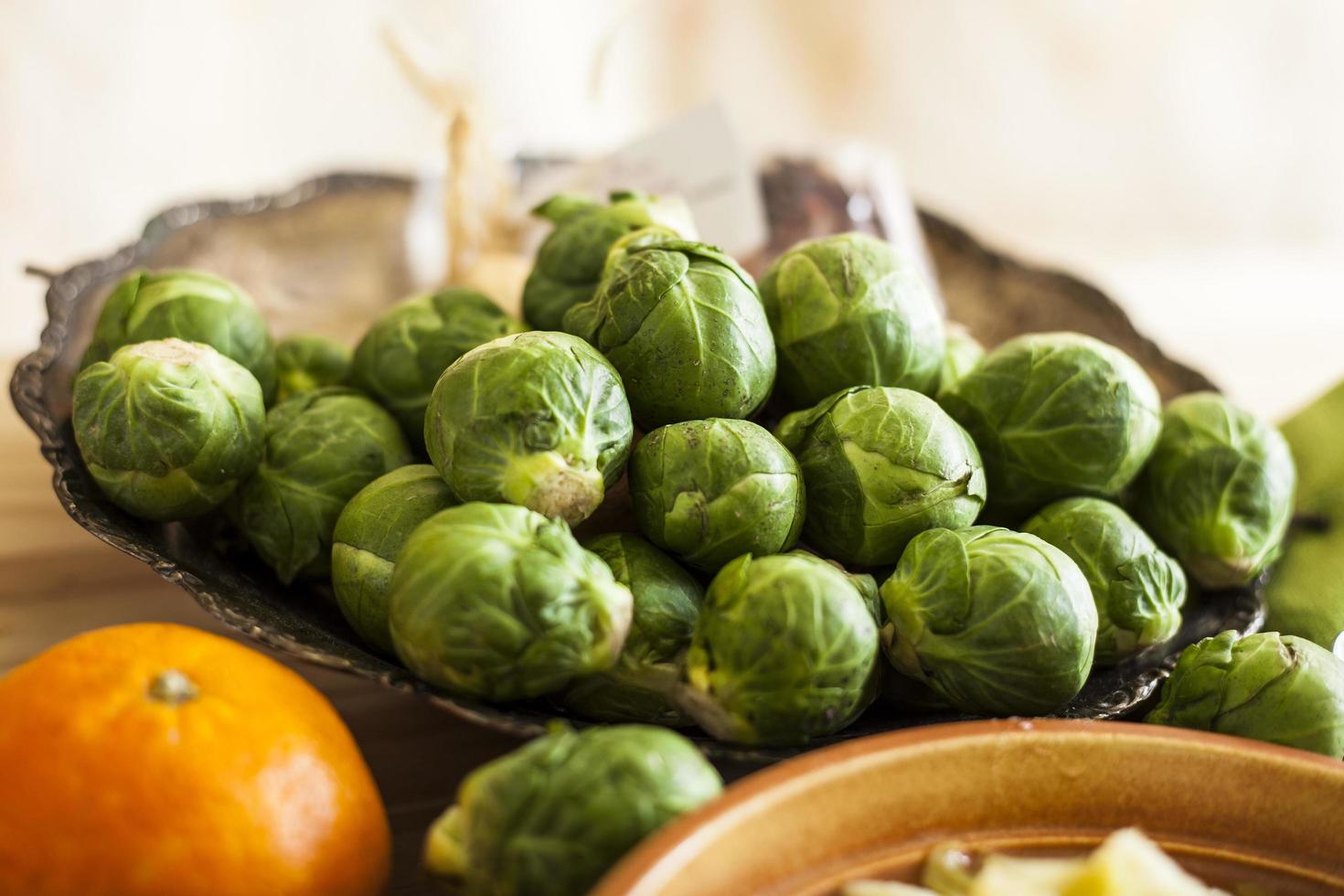 Fresh brussels sprouts photo