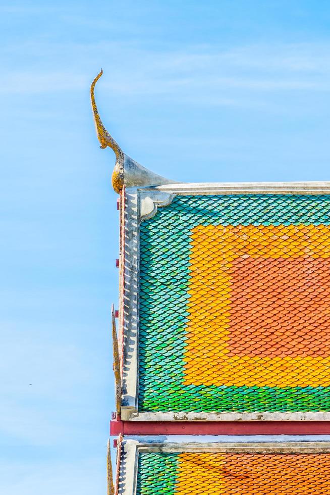 Roof of a temple in Thai style photo