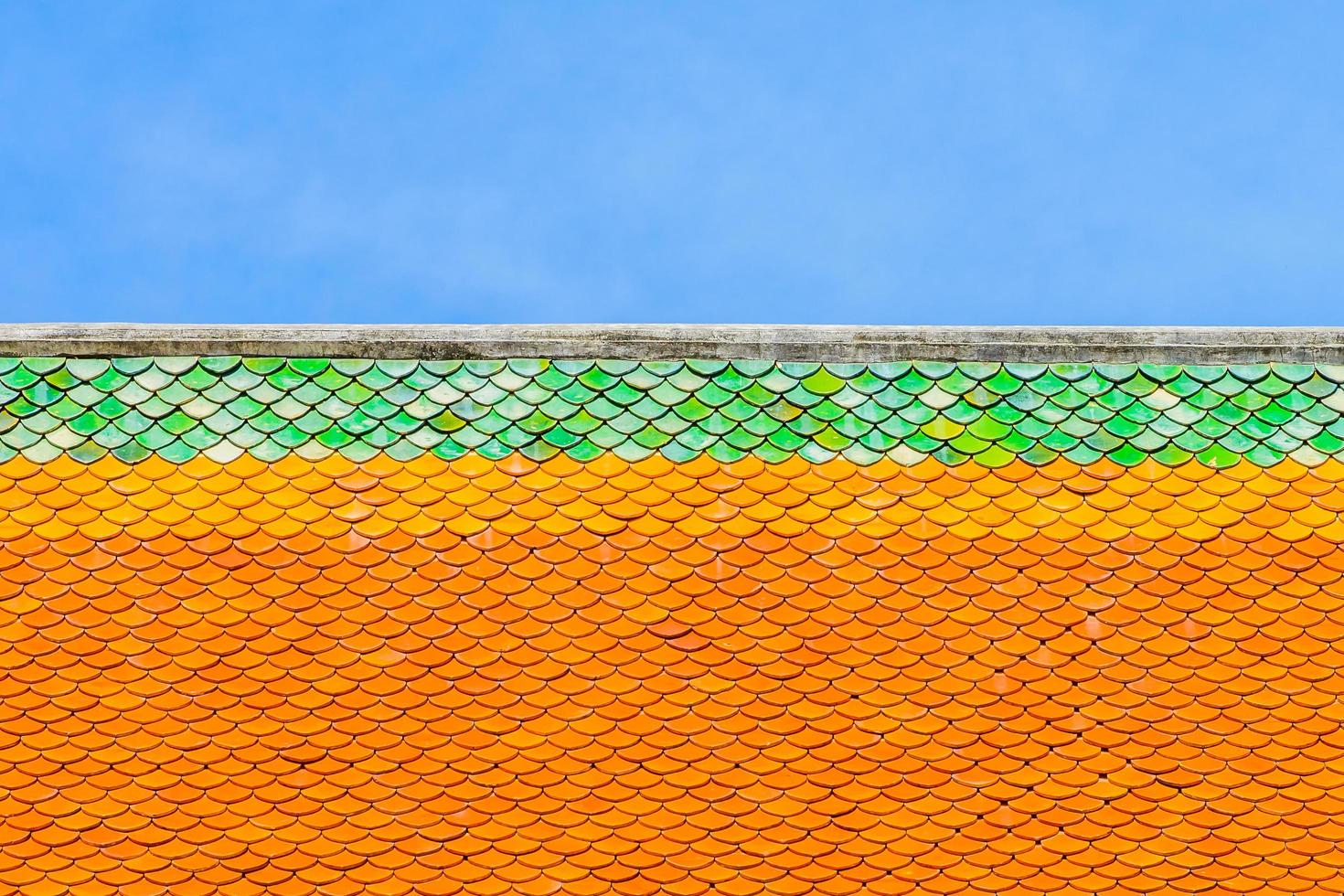 Roof of a temple in Thai style photo