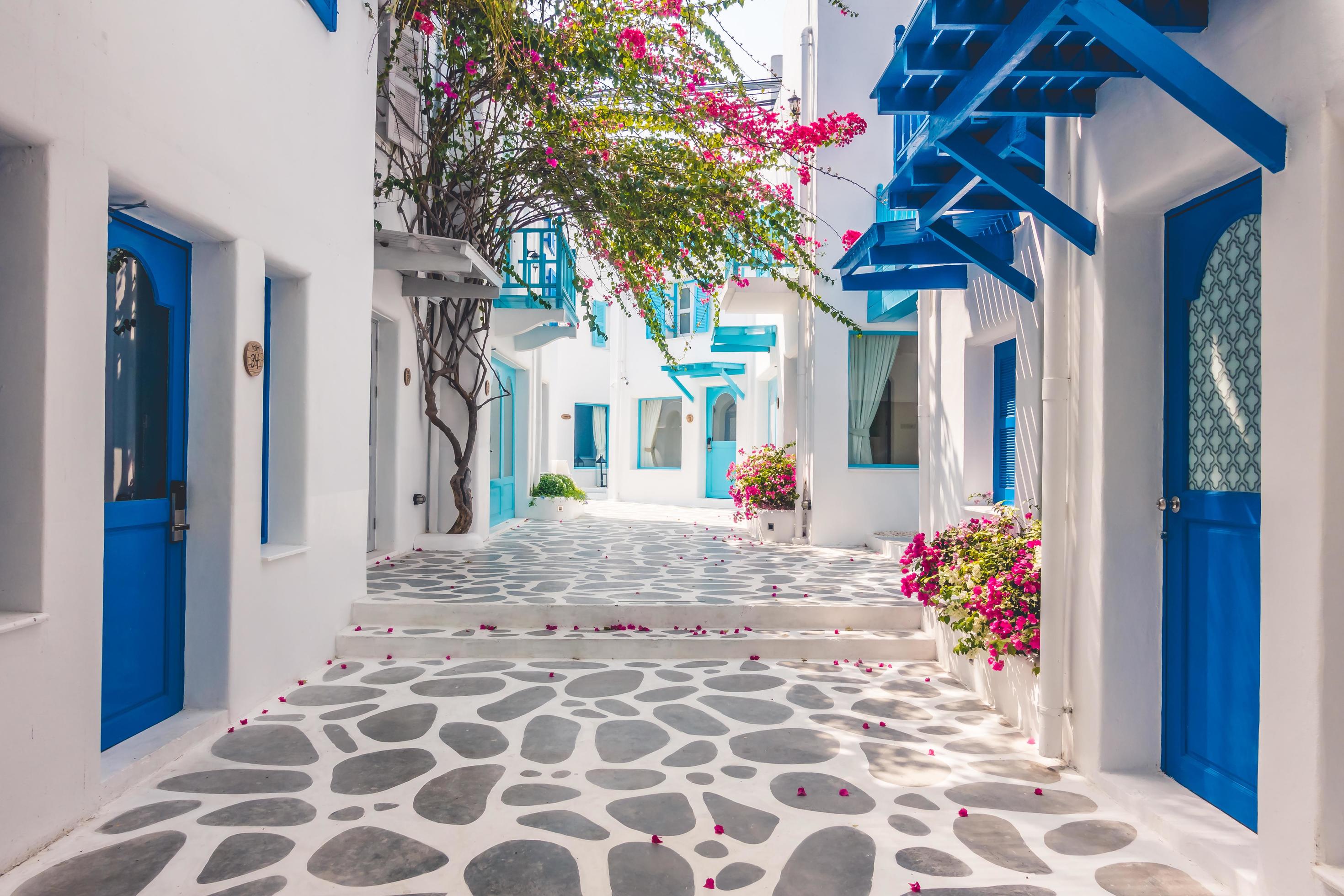 Houses on Santorini, Greece 2292317 Stock Photo at Vecteezy