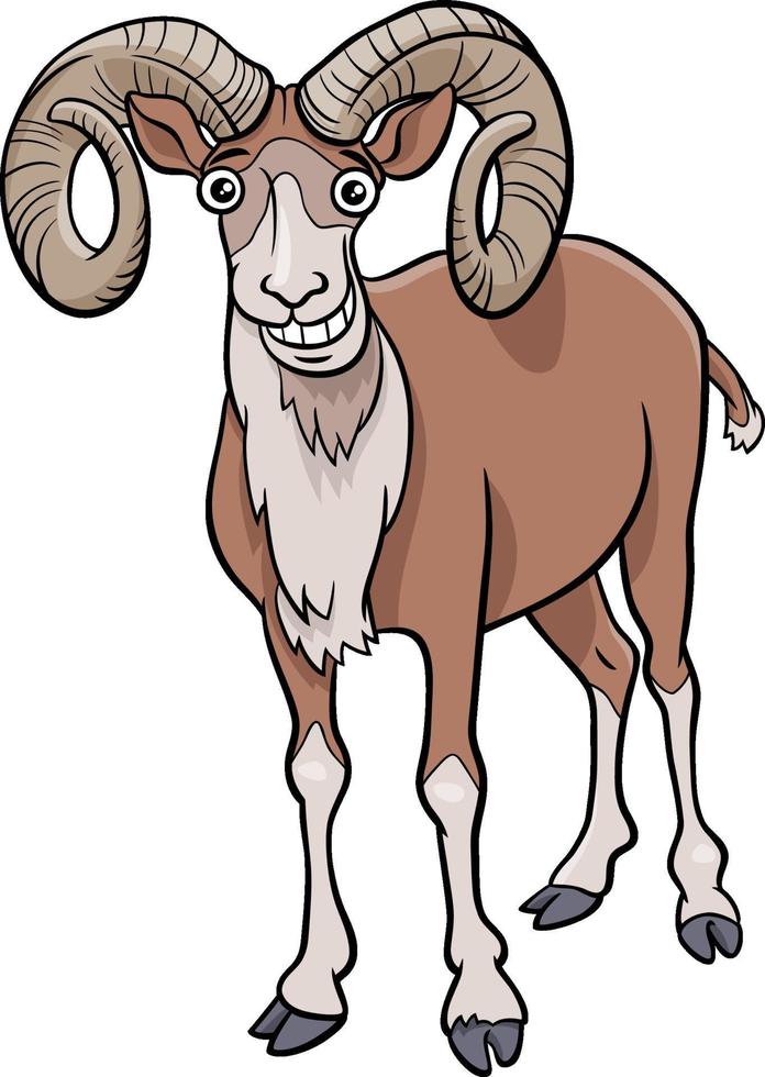 cartoon urial comic animal character vector