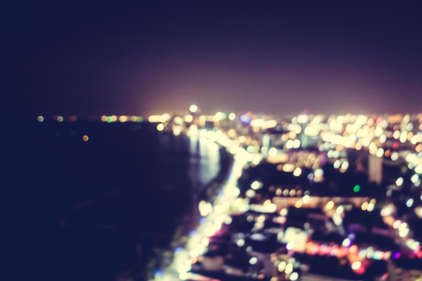 Defocused view of Pattaya city, Thailand photo