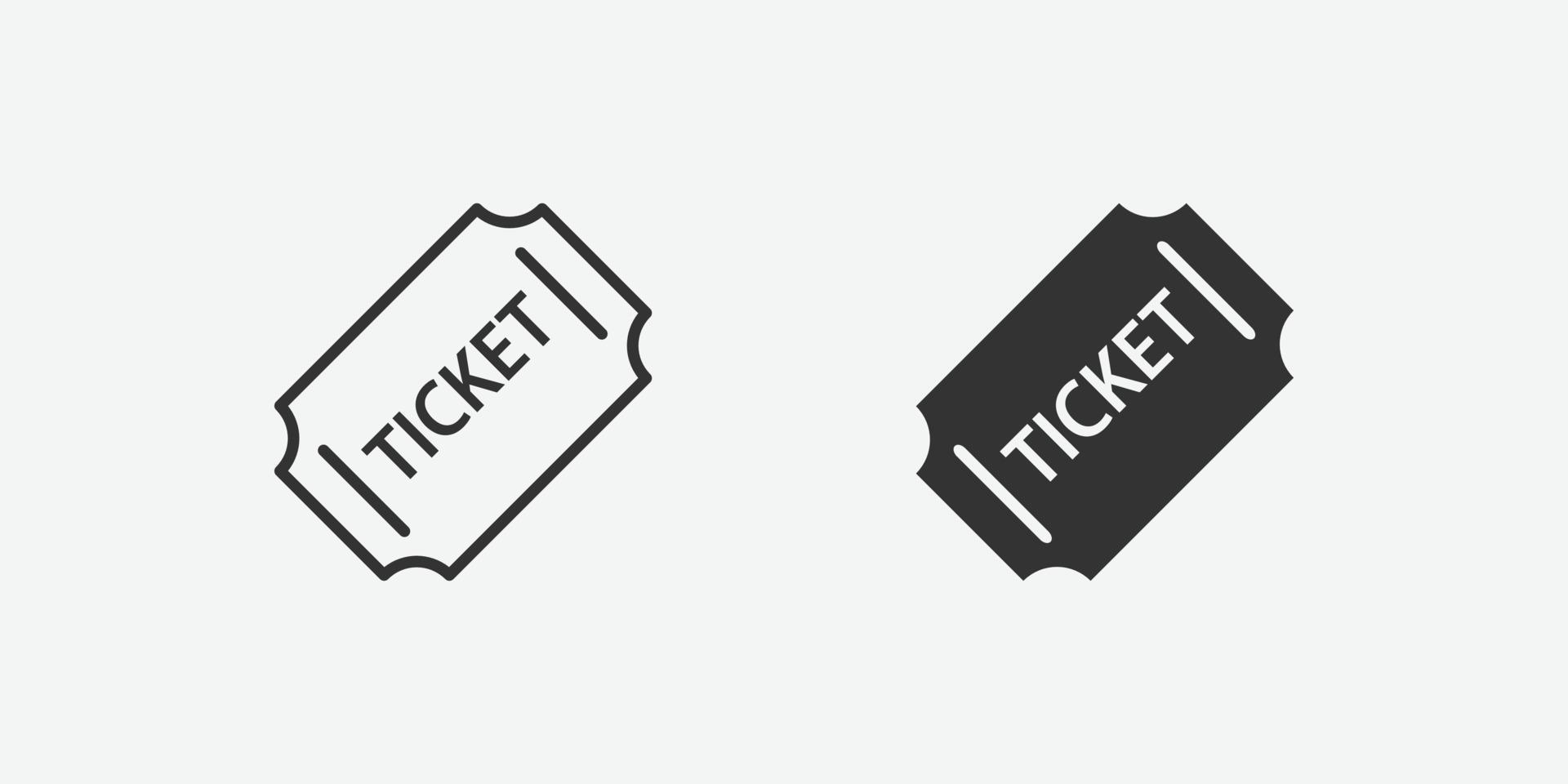 ticket vector icon. cinema, film, movie vector symbol.