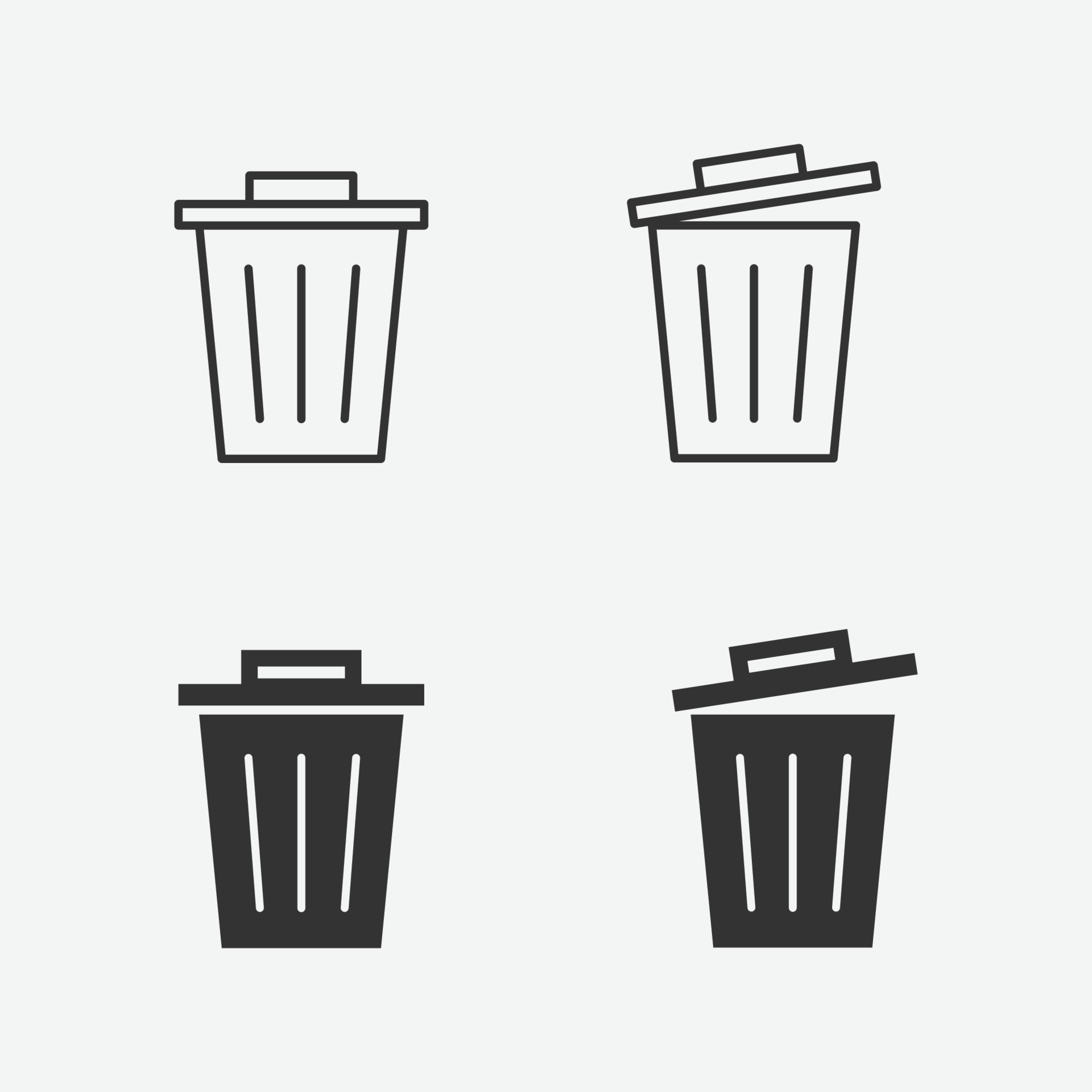 Recycle bin icon, trash symbol, garbage vector 2292415 Vector Art at