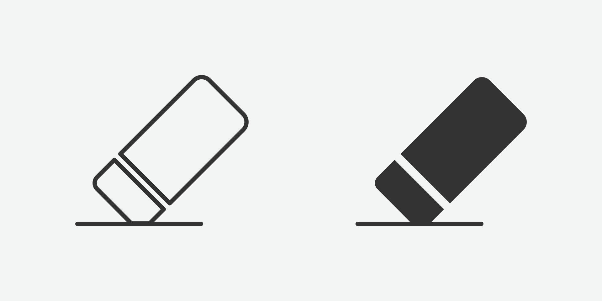 Eraser icon, rubber symbol vector