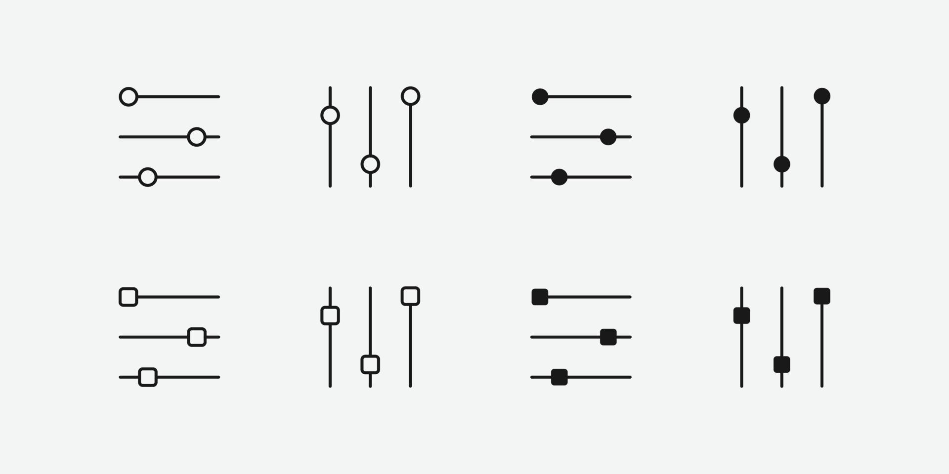 icono de configuración. opciones, control, signo de ecualizador para aplicaciones web y móviles vector