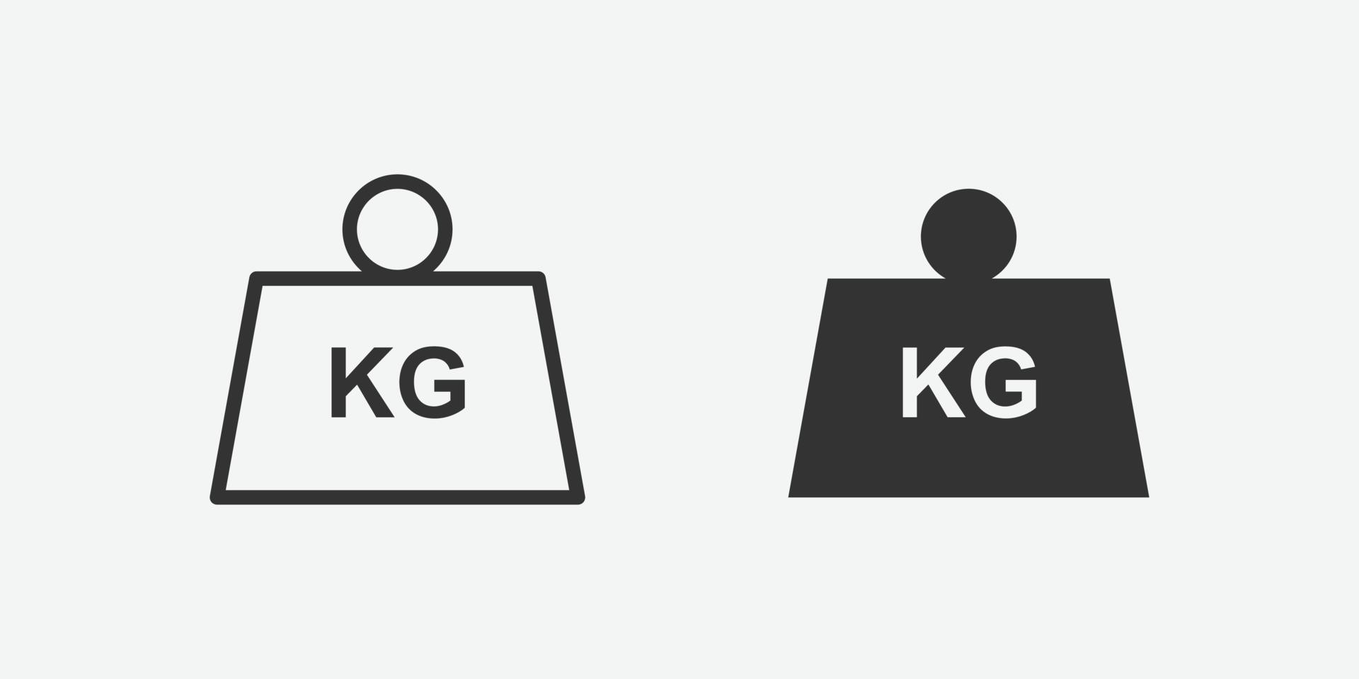 vector isolated icon of weight measurement symbol 2292423 Vector Art at