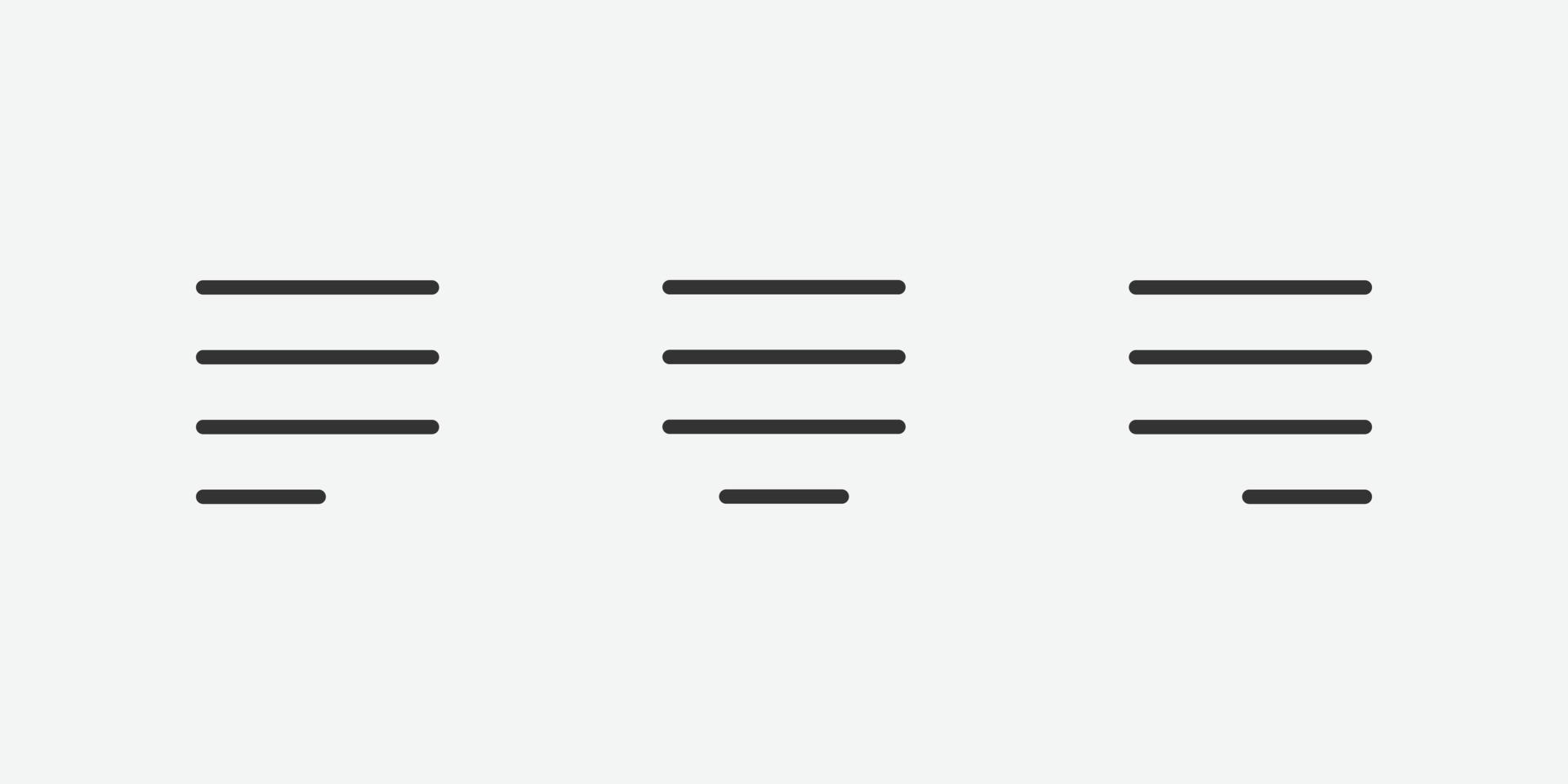 vector isolated icon of align symbol