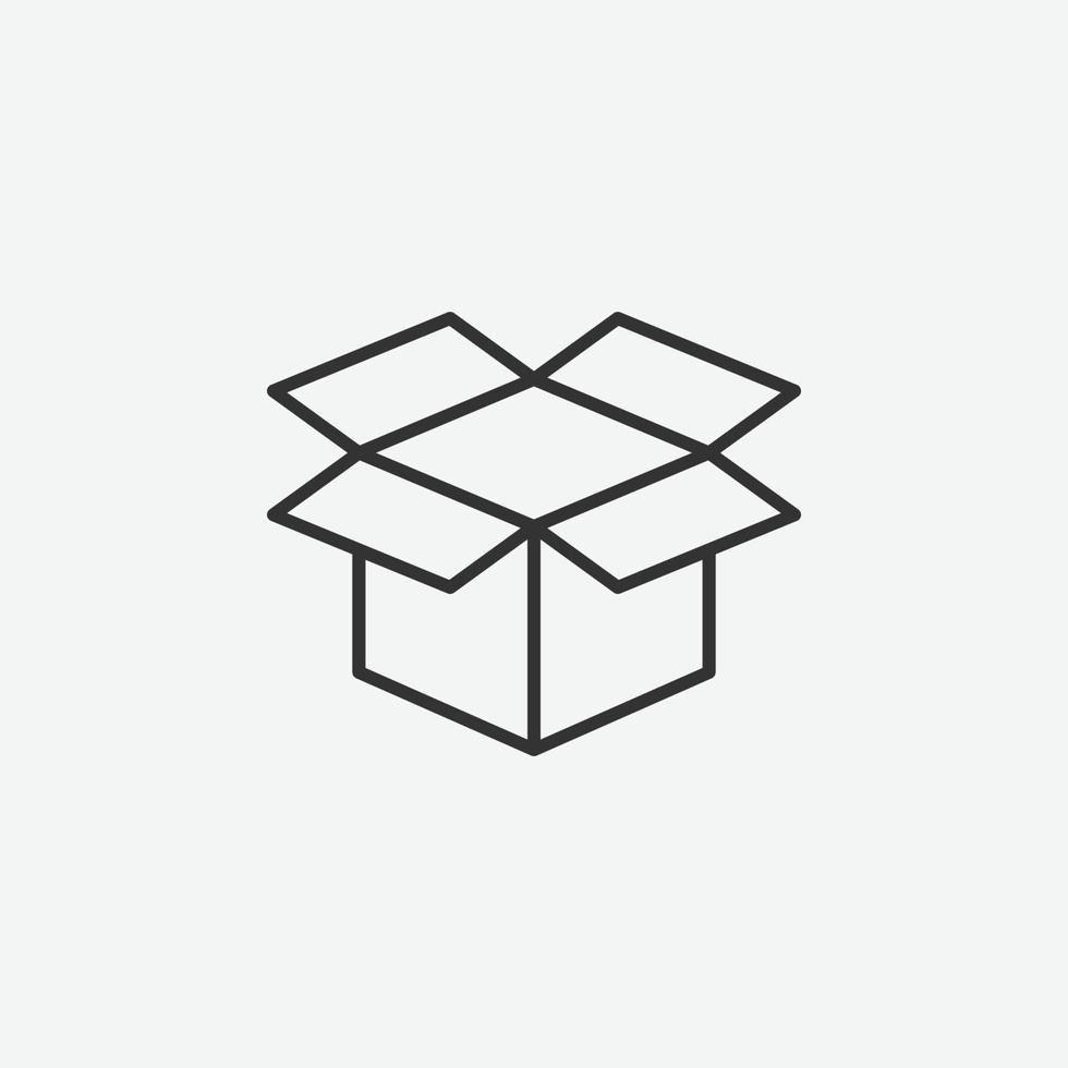 vector illustration of box icon symbol