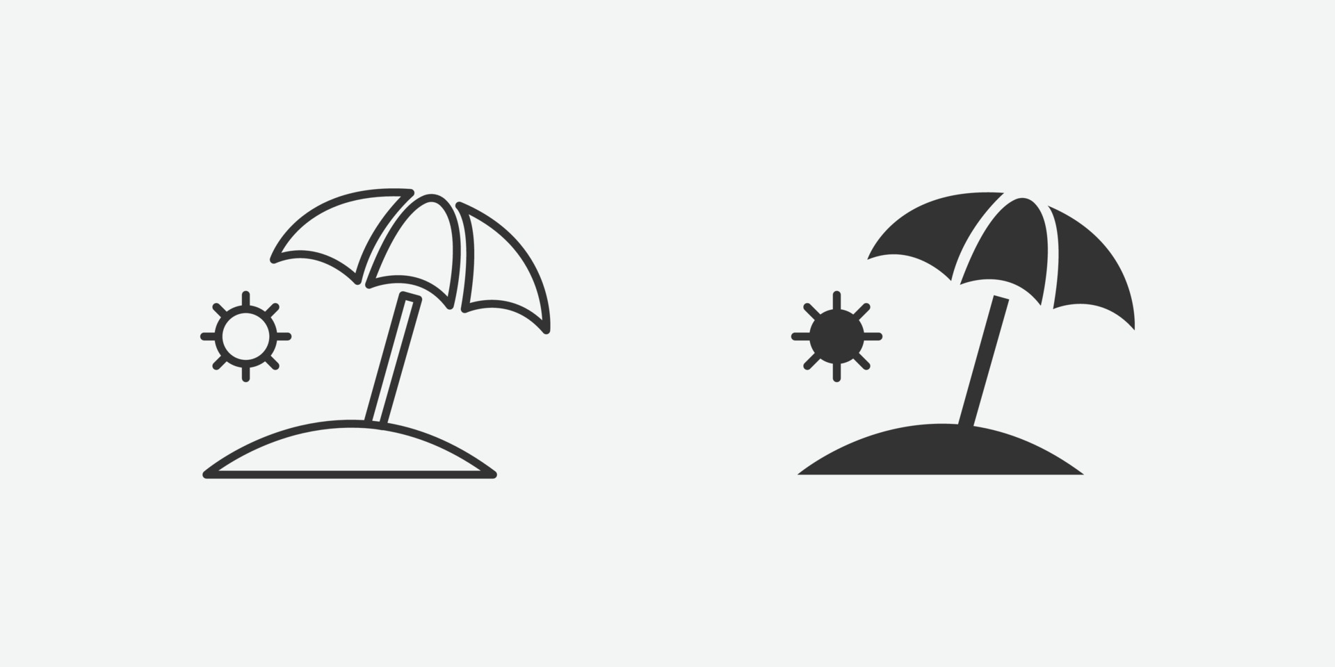 Beach Umbrella Icon Vector Art, Icons, and Graphics for Free Download