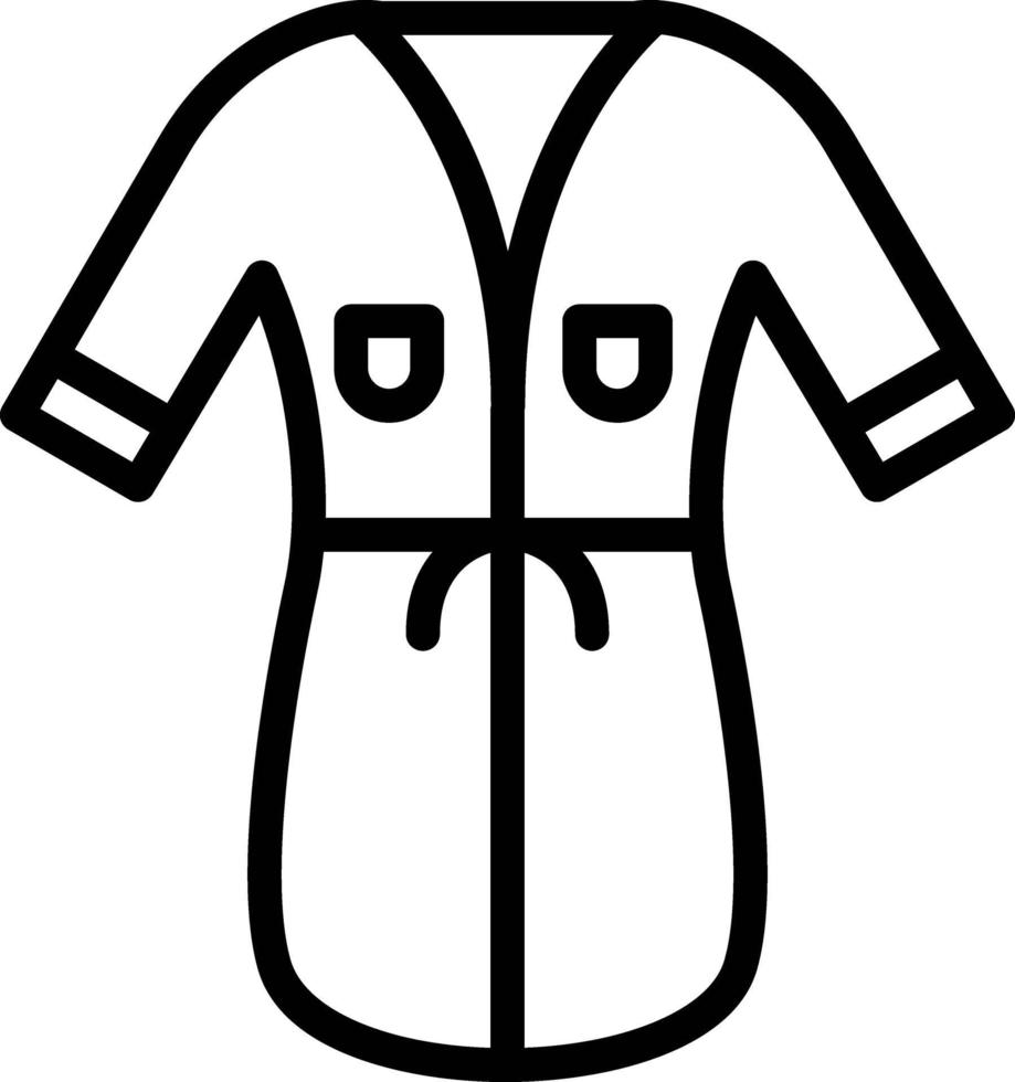 Line icon for bathrobe vector