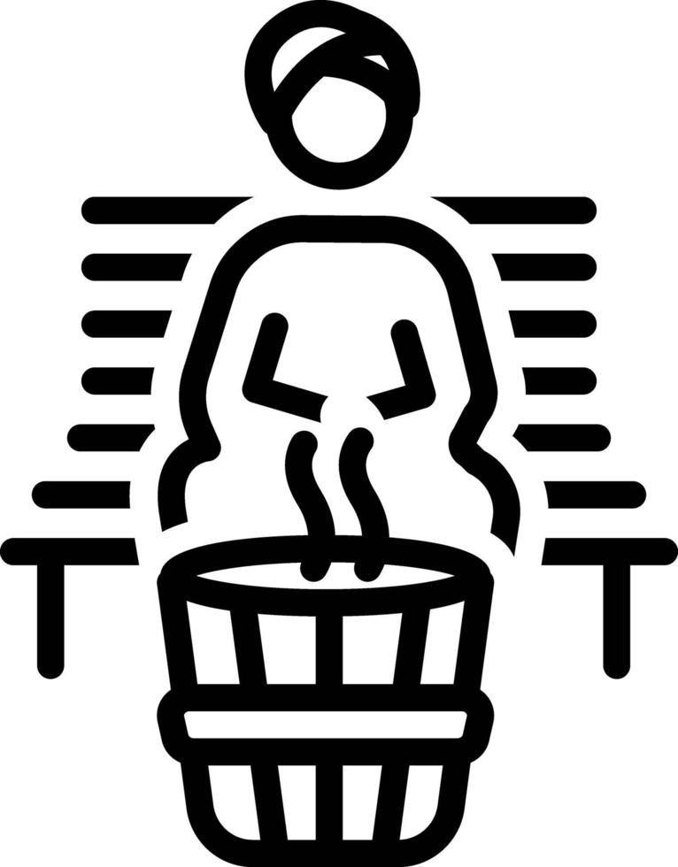 Line icon for sauna vector