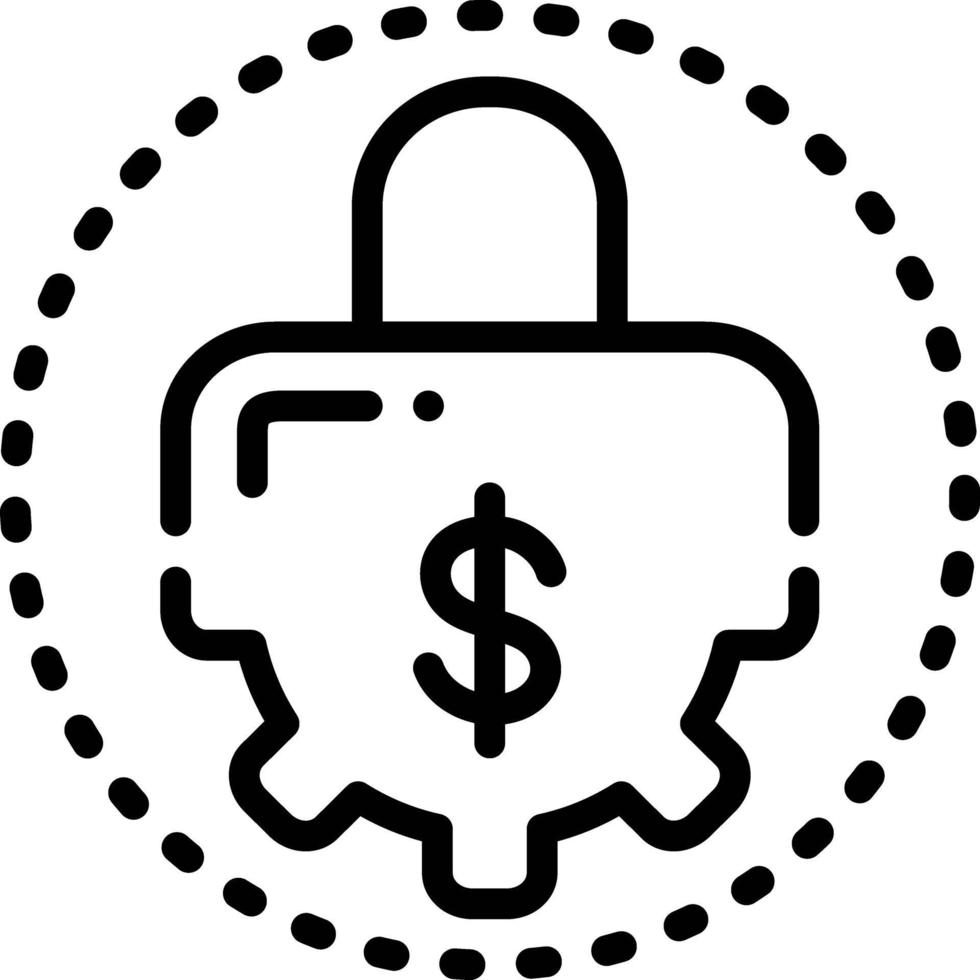 Line icon for business security vector