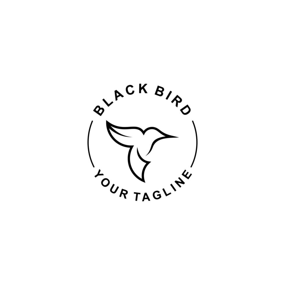logotipo de pájaro. icono de logotipo de pájaro de arte lineal. concepto de diseño de logotipo de pájaro moderno. Ilustración de logotipo de pájaro de naturaleza en fondo blanco vector