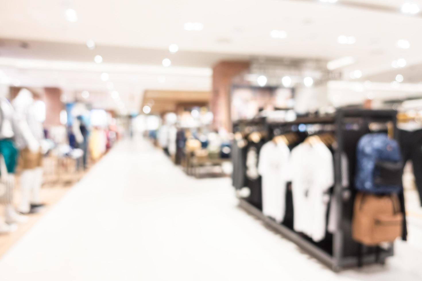 Defocused abstract shopping mall photo