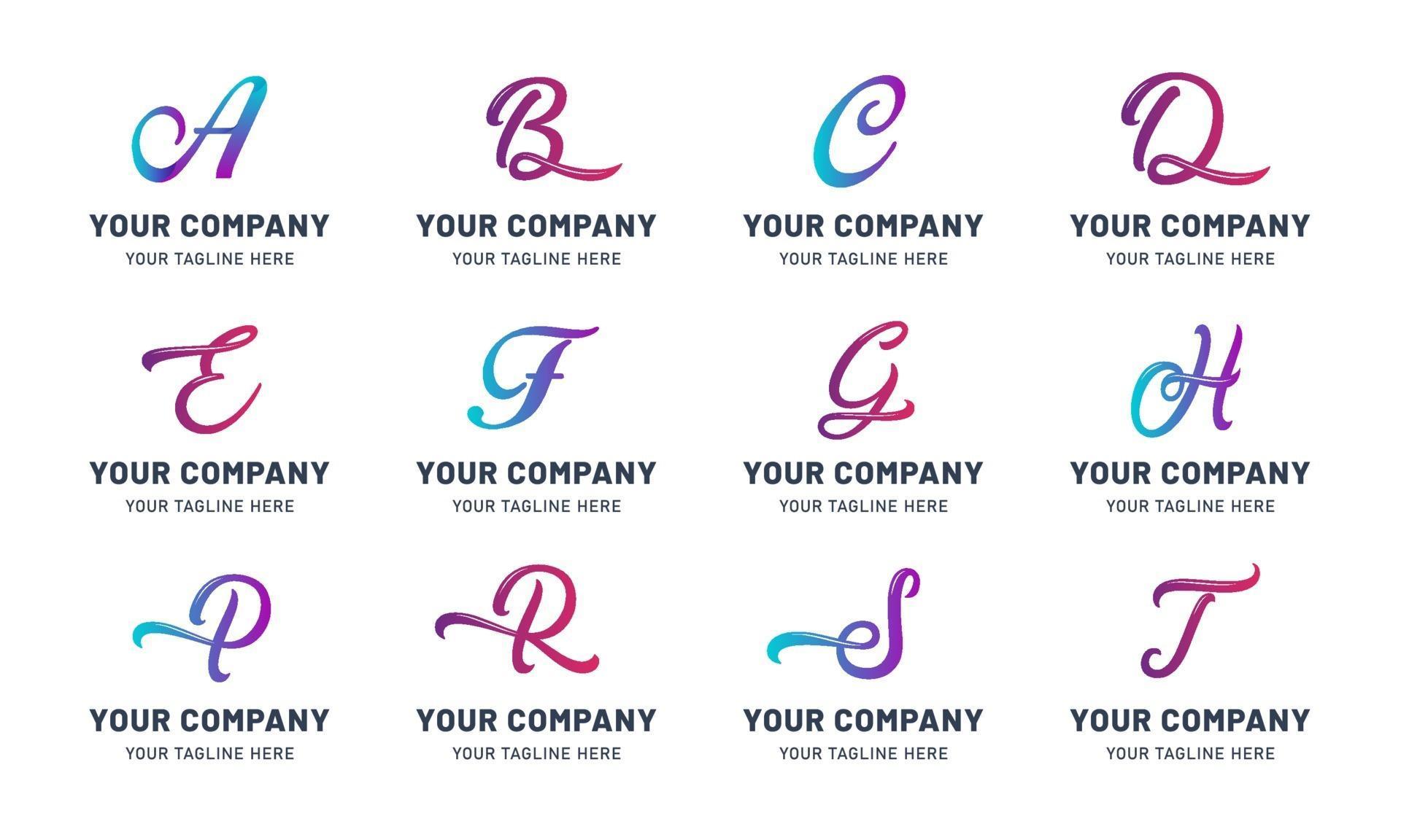 Collection of letter logo Templates 2292668 Vector Art at Vecteezy