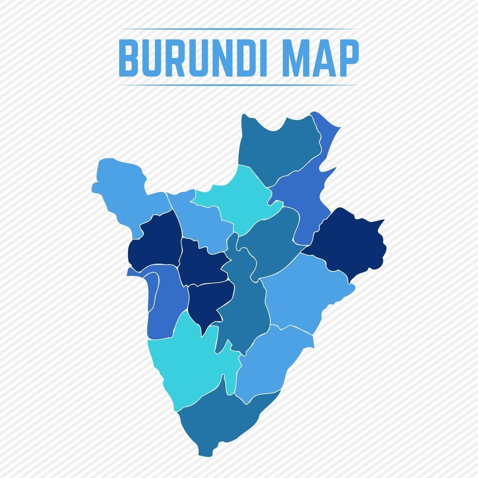 Burundi Detailed Map With Cities vector