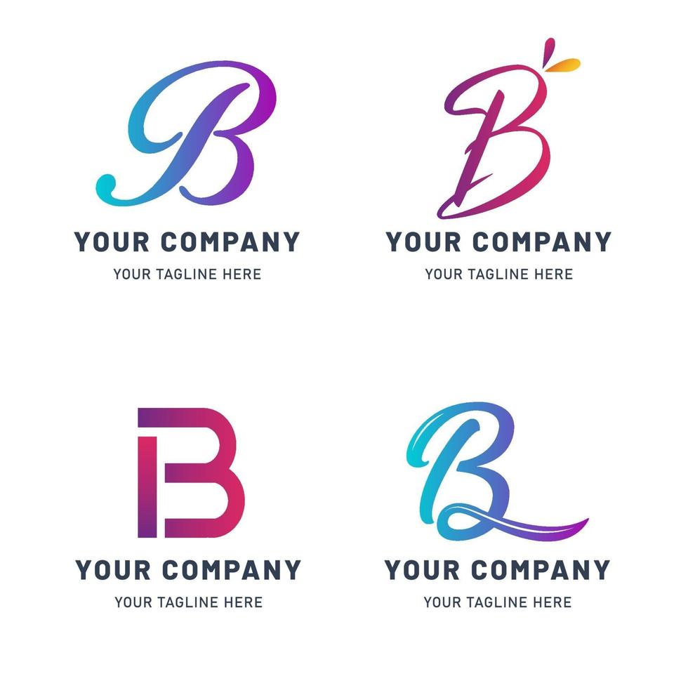 Collection of B Logo Template vector