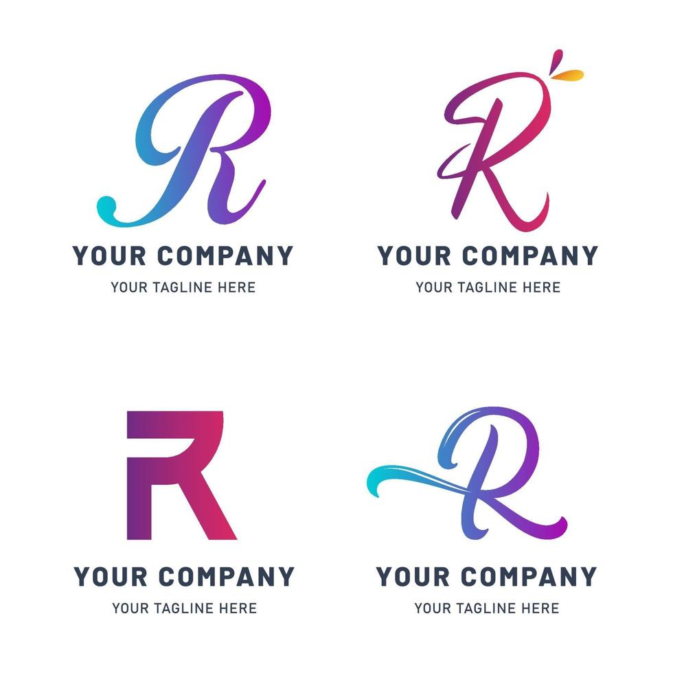 colección de plantillas de logotipos r vector