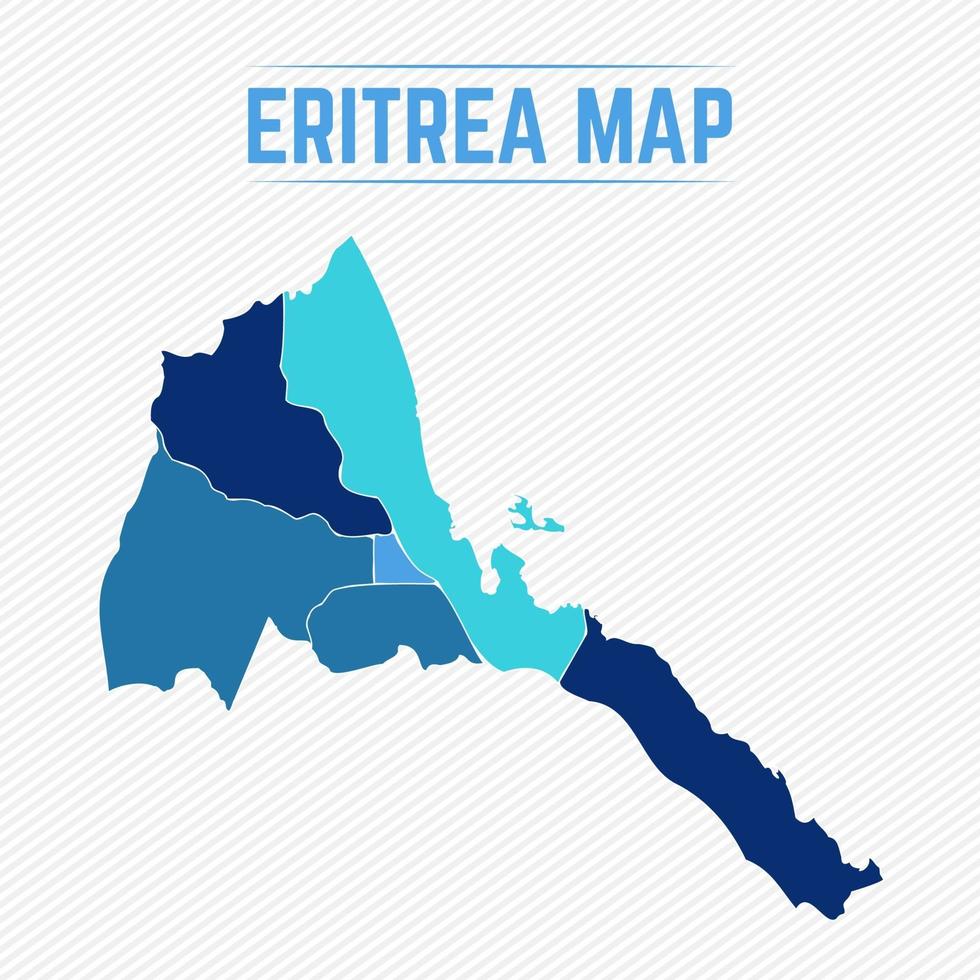 Eritrea Detailed Map With Cities vector