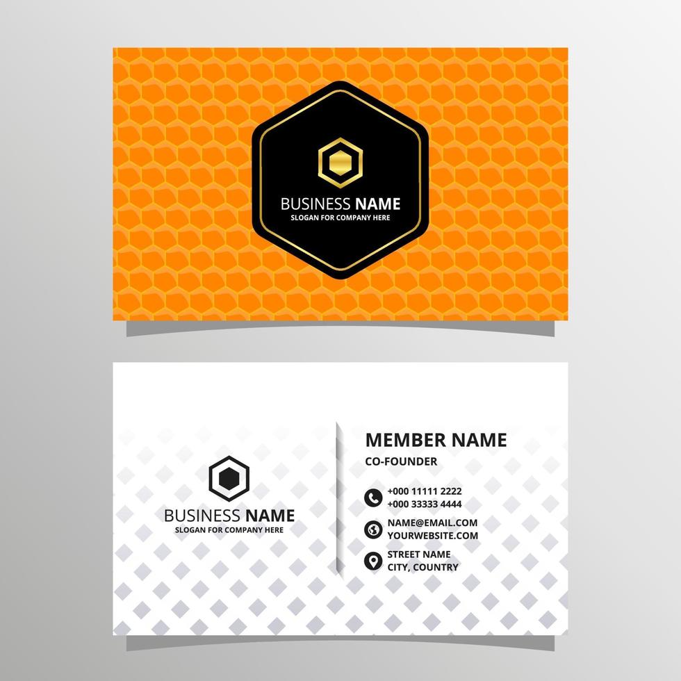 Elegant Minimal White and Orange Business Card Template vector